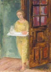 Woman With A Tray Woman With A Tray