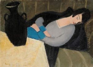 Sleeping Woman With A Black Vase (woman Asleep) Sleeping Woman With A Black Vase (woman Asleep)