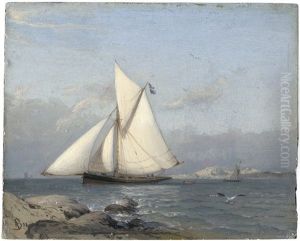 Segelschiffe Vor Der Schwedischen Kuste