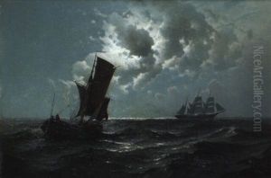 Marin Med Segelfartyg by Albert Soult Berg