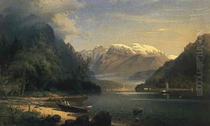 Norskt Fjordlandskap Med Batar