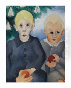 Two Children by Else Berg