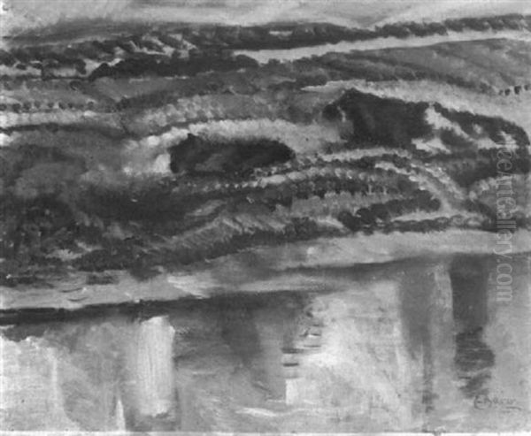 A Hilly Landscape By A Lake - view 1