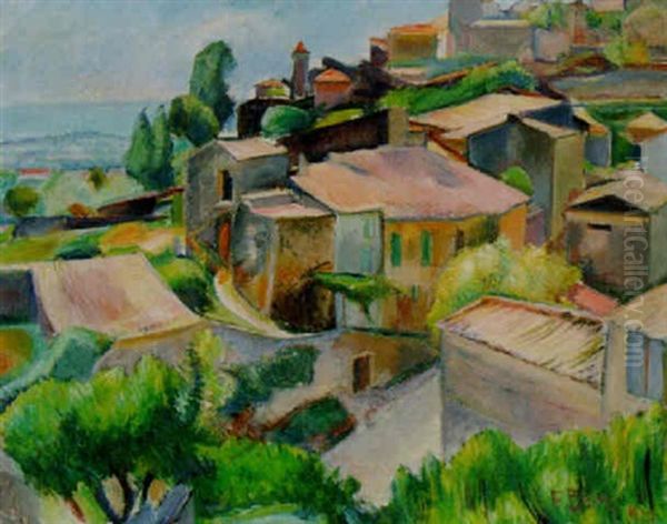 Sydlandskt Landskap Med Bebyggelse - view 1