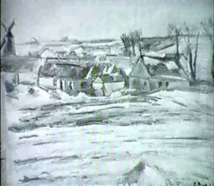 Skansk By I Varvinter by Frans Berg