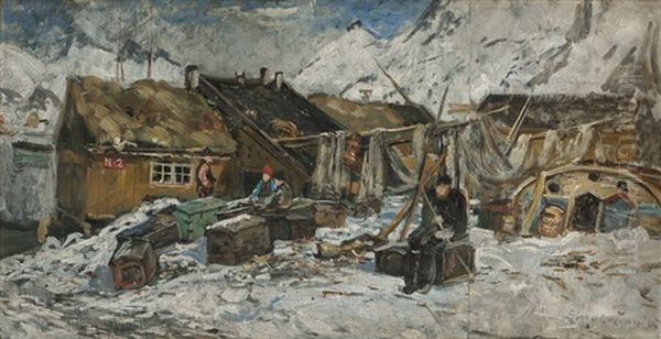 Fiskevaer, Lofoten 1888 - view 1