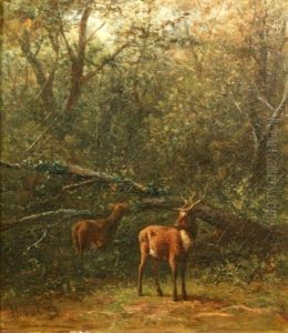 Standing Deer by Hendrik Andries Van Den Berg