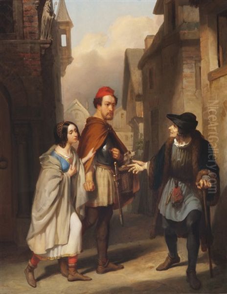 Henry Wynd And The Glee-maiden Encountering Dwining - view 1