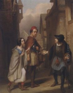 Henry Wynd And The Glee-maiden Encounter Dwining by Jacobus Everardus Jos. van den Berg
