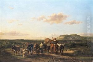 Shepherds On The Hill by Simon Van Den Berg