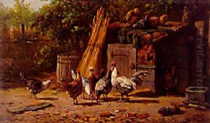Poultry In A Sunlit Yard