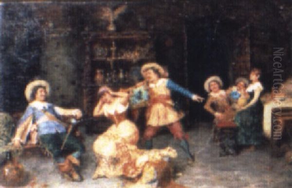 Tavern Scene With Ladies And Cavaliers - view 1