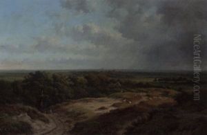 A Panoramic Landscape In The Vicinity Of Alkmaar by Bernardus Gerardus Ten Berge