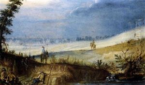 Landschaft Mit Rastenden Jagern