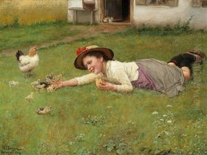 Feeding The Chicks by Carl Von Bergen