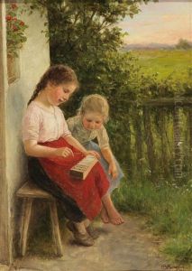 Children Playing by Carl Von Bergen