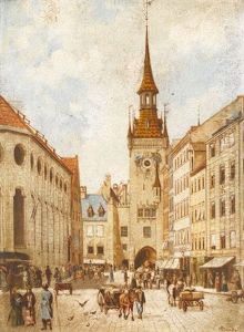 Tal In Munchen Mit Heiliggeistkirche Und Rathausturm