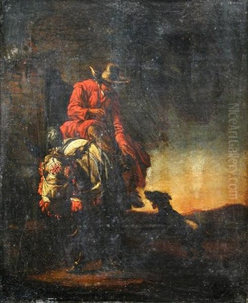 A Sportsman With A Hound In A Landscape - view 1