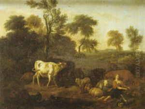Herdinna I Landskap by Dirk van Bergen