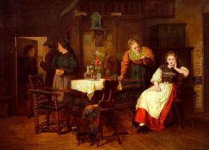 Interior Scene With Arranged Meeting Gone Awry