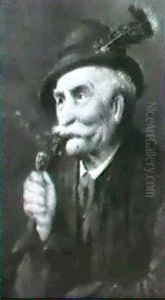 Portrait Eines Bergbauern by Johann (Hals) Berger