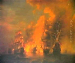 The Oland In The English Channel by Johann Christian Berger