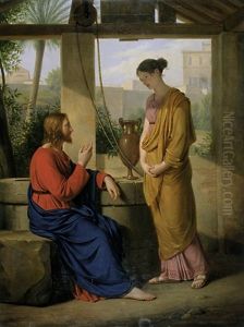 Christus Und Die Samariterin by Joseph Berger