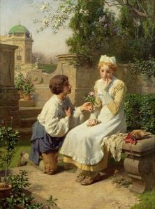 Der Kavalier (faust Und Gretchen?) by Julius Victor Berger