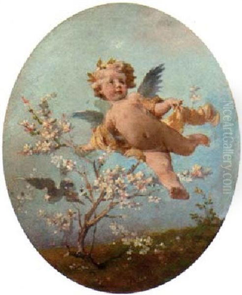 A Putto In Spring-time - view 1