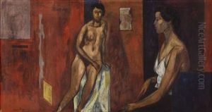Etude D'atelier: Deux Femmes by Jacques Berger