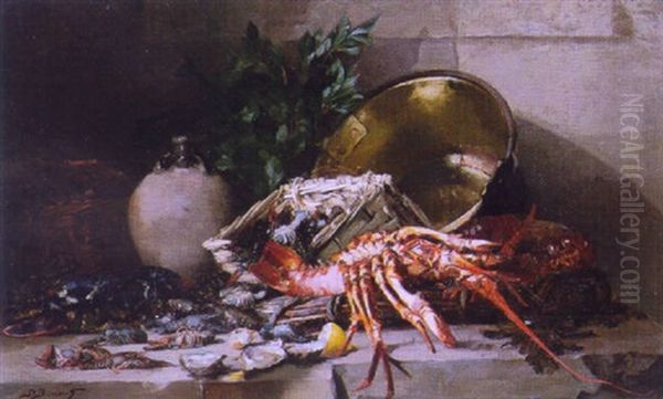 Still Life With Lobster And Seafood - view 1