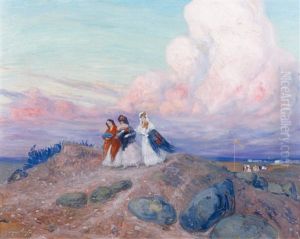 Jeunes Espagnoles Dans Un Paysage