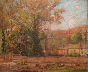 Grand Arbre Devant La Maison by Edouard De Bergevin
