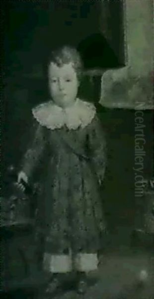 Portratt Av Gosse Med Sabel -                               Helfigur - view 1