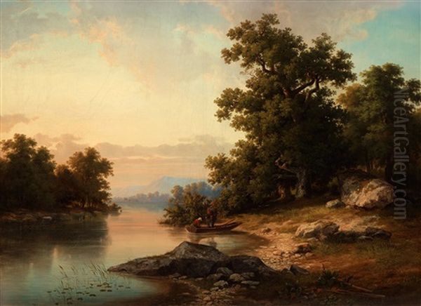 River Landscape With Figures - view 1