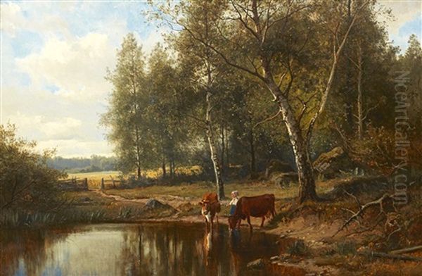 Landskap Med Kor Och Vallflicka - view 1