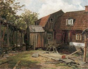 Solbelyst Gardsexterior by Edward (Johan-Edvard) Bergh