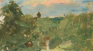Studie Till Riddaren Och Jungfrun (study For The Knight And The Virgin) by Richard Bergh