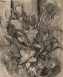 Stilleben Med R"da Och Gula Tulpaner by Svante Bergh