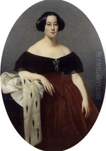 Portrait De Femme Au Manteau D'hermine