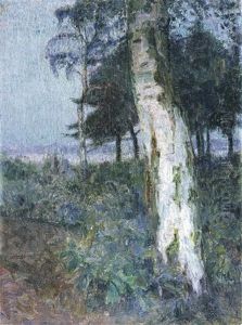 Landschap Bij Avond by Frits Van Den Berghe