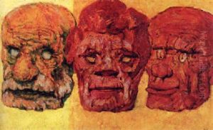 Three Masks by Frits Van Den Berghe