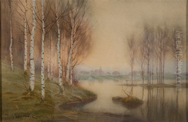 Morning Mist In Spring Landscape - view 1