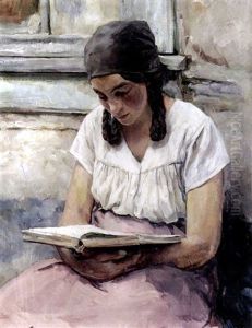 Feierabend/lesendes Madchen