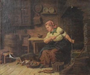 Shooing The Cat by Knud Larsen Bergslien