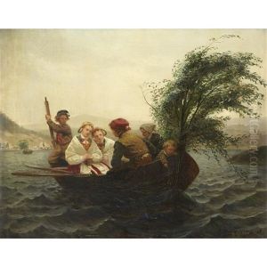 The Boating Party by Knud Larsen Bergslien