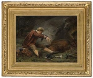 Saret Bjornejeger by Knud Larsen Bergslien