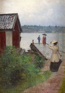 Vid Bryggan by Alfred Mauritz Bergstroem