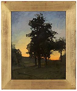 Solnedgang. A Tergo Dedikation Fran Konstnaren Till Axel Tallberg