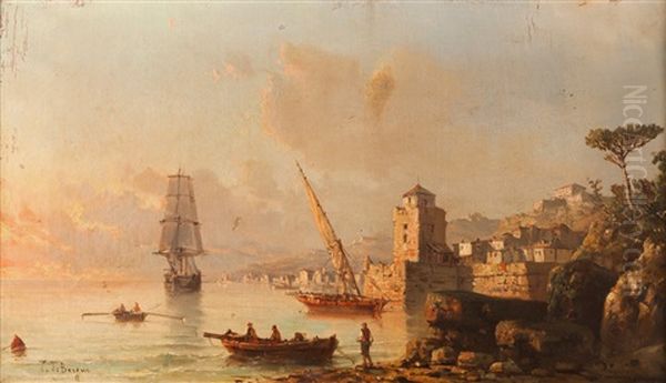 Seascape With Boats And Figures - view 1